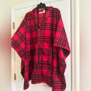 LE MODA FALL/ WINTER CAPE IN RED & BLACK SUPER SOFT